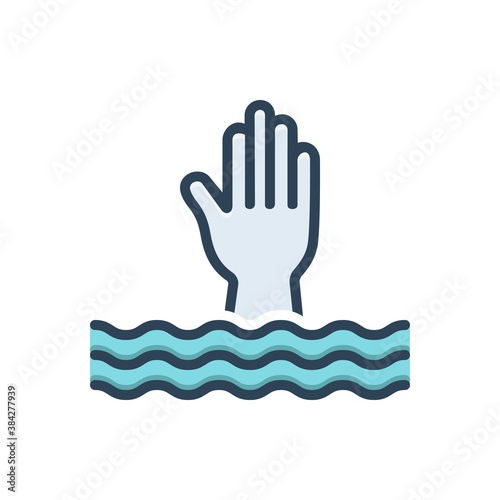 Color illustration icon for overwhelm