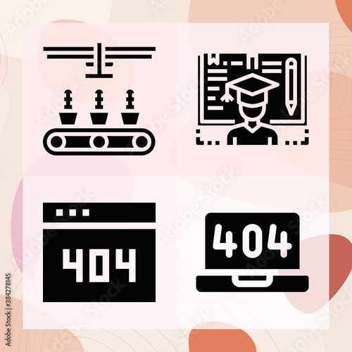 Simple set of found related filled icons
