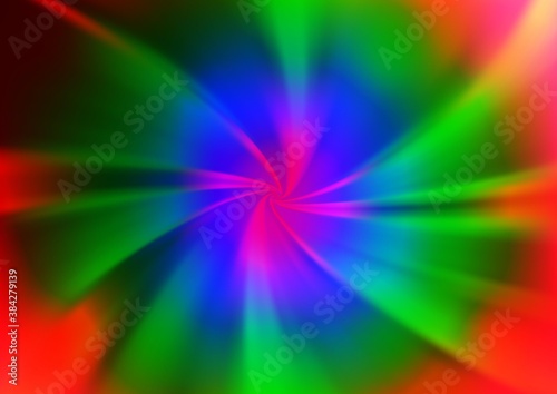 Light Multicolor  Rainbow vector abstract blurred template.