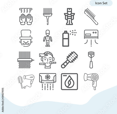 Simple set of complexion related lineal icons.