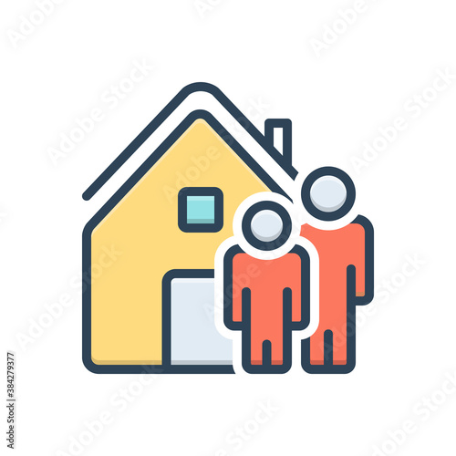 Color illustration icon for ours