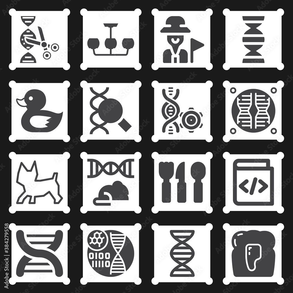 16 pack of rna  filled web icons set
