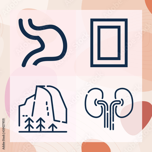 Simple set of internal related lineal icons