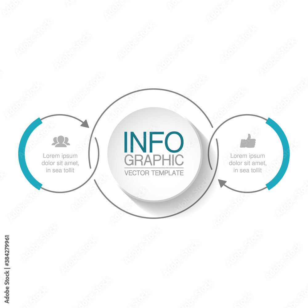 Vector infographic template, circle with 2 steps or options. Data presentation, business concept design for web, brochure, diagram. Vector infographic template, circle with 2 steps or options. Data presentation, business concept design for web, brochure, diagram.