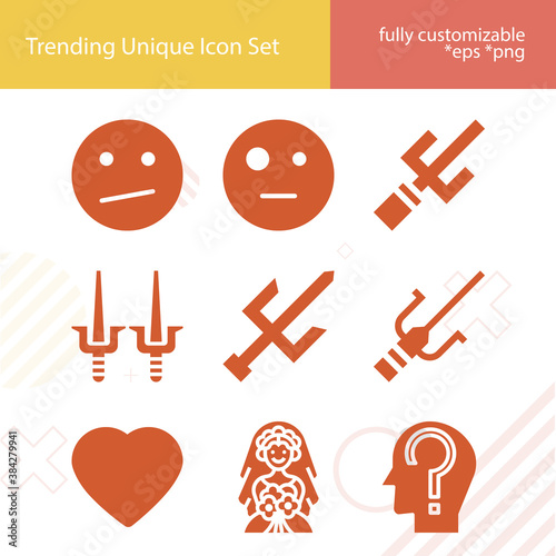 Simple set of wonderful related filled icons.