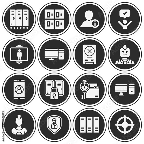 16 pack of reasons  filled web icons set