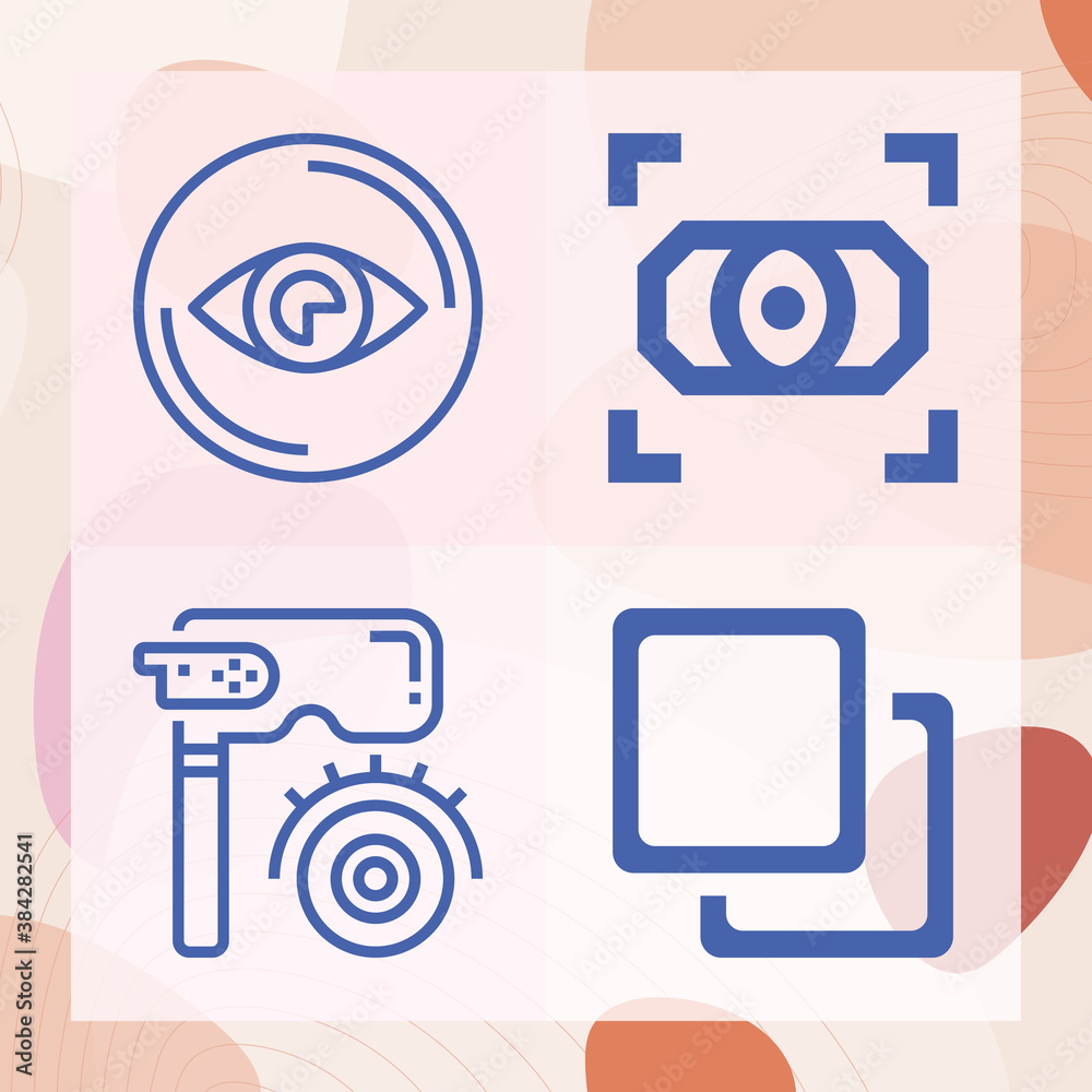 Simple set of blindness related lineal icons Simple set of blindness related lineal icons