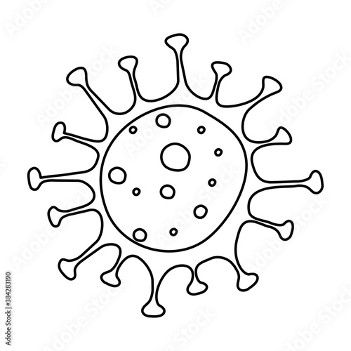 covid19 particle flat style icon