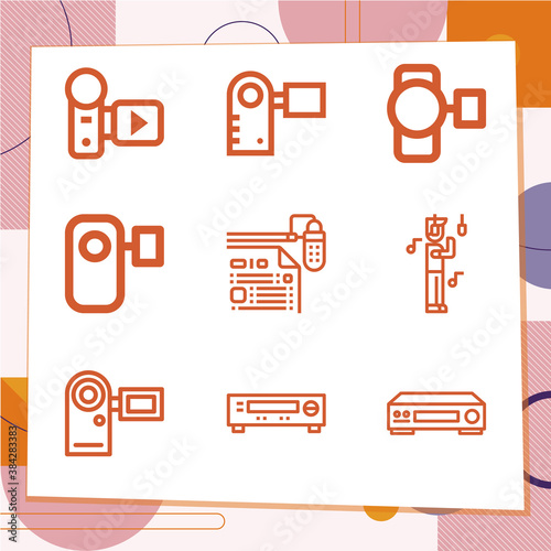Simple set of 9 icons related to readings