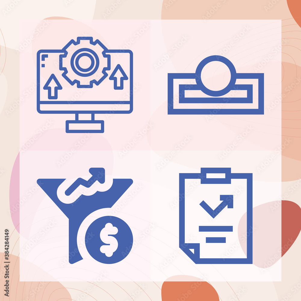 Simple set of funds related lineal icons Simple set of funds related lineal icons