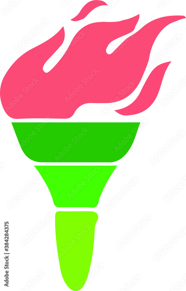 torch icon isolated on white background torch icon isolated on white background