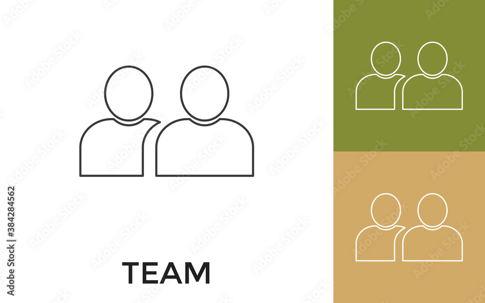 Editable Team Thin Line Icon with Title. Useful For Mobile Application, Website, Software and Print Media. Editable Team Thin Line Icon with Title. Useful For Mobile Application, Website, Software and Print Media.