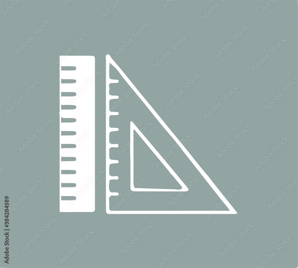 ruler icon isolated on white background