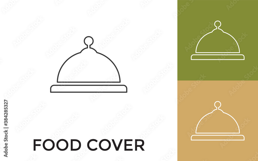 Editable Food Cover Thin Line Icon with Title. Useful For Mobile Application, Website, Software and Print Media. Editable Food Cover Thin Line Icon with Title. Useful For Mobile Application, Website, Software and Print Media.