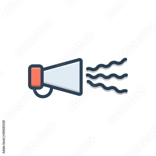Color illustration icon for buzz marketing