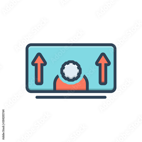 Color illustration icon for personal development