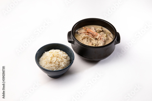 rice with shrimp soup
