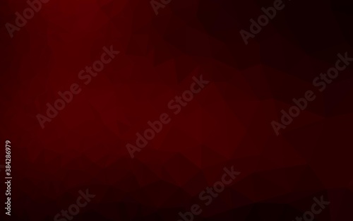 Dark Red vector abstract polygonal cover.