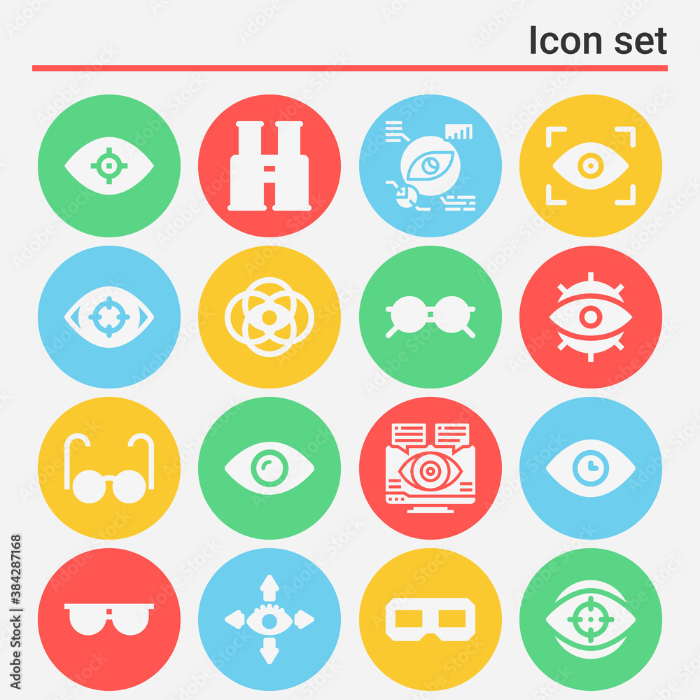 16 pack of ideals  filled web icons set