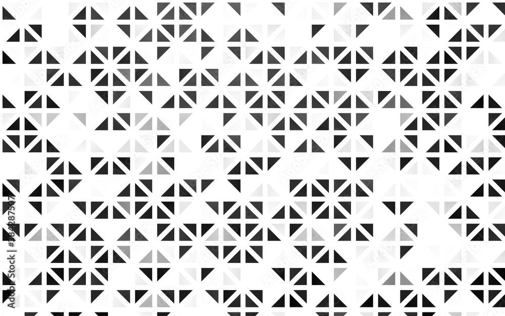 Light Black vector seamless texture in triangular style.