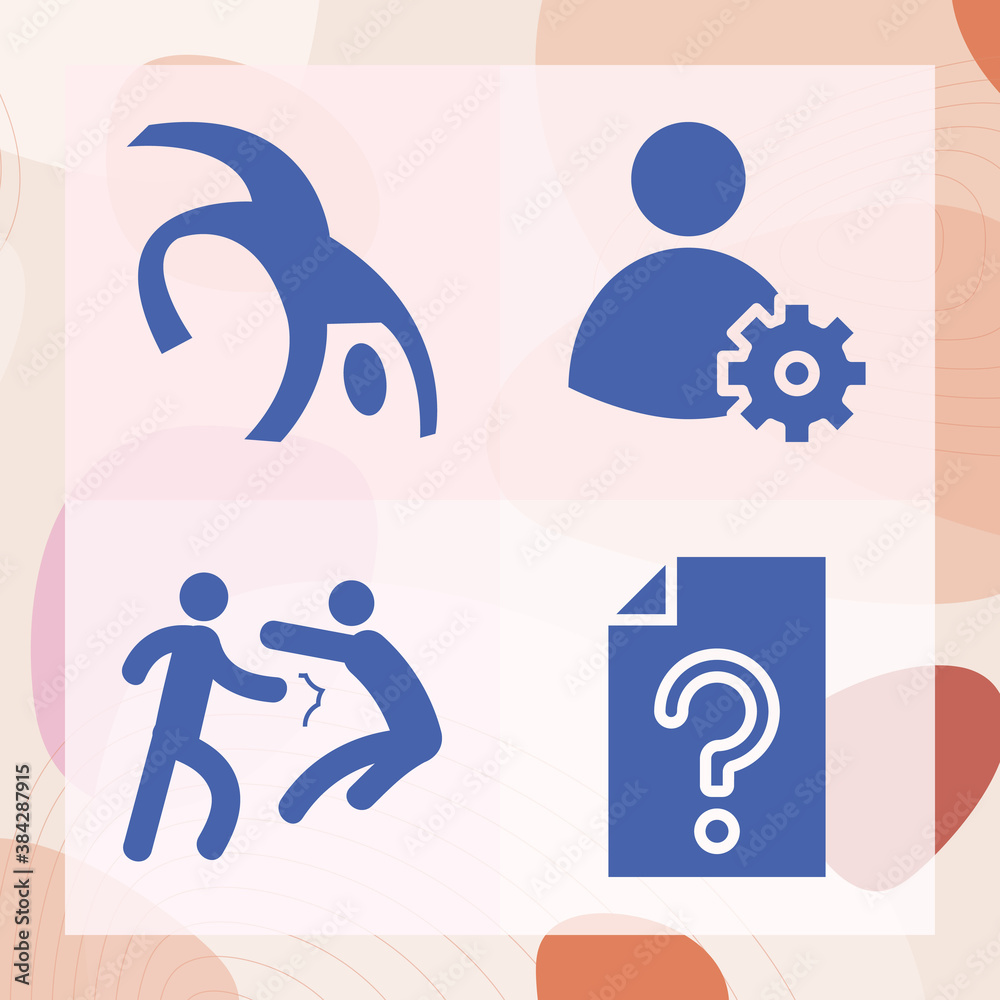 Simple set of answered related filled icons Simple set of answered related filled icons
