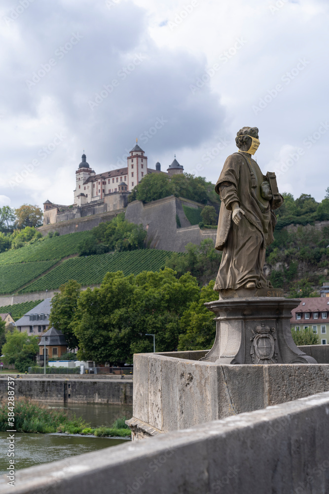 Blick auf die Festung Marienberg, Würzburg