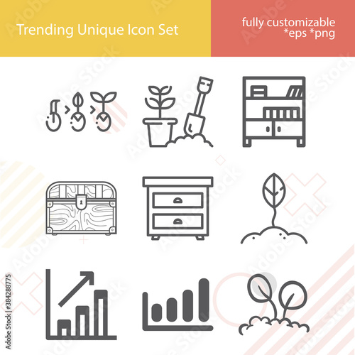 Simple set of pains related lineal icons.