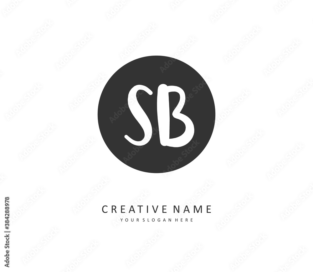 S B SB Initial letter handwriting and signature logo. A concept handwriting initial logo with template element. S B SB Initial letter handwriting and signature logo. A concept handwriting initial logo with template element.