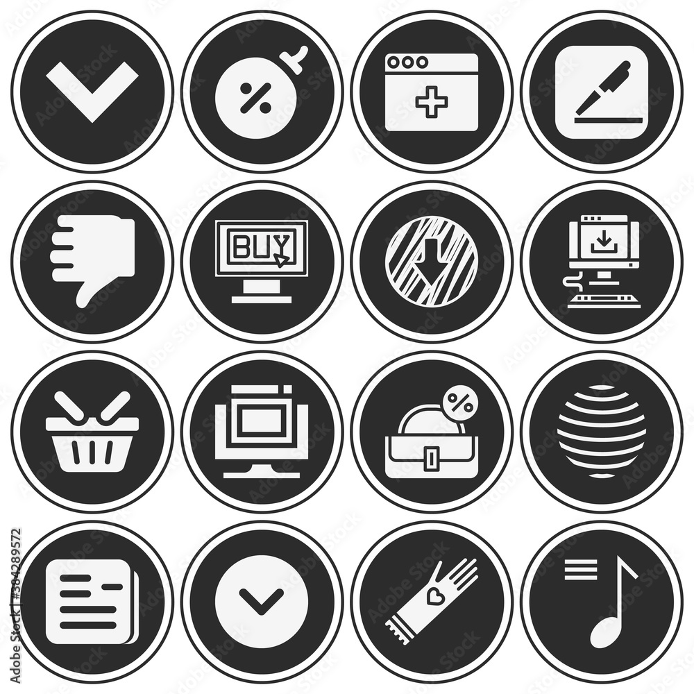 16 pack of social media filled web icons set 16 pack of social media filled web icons set