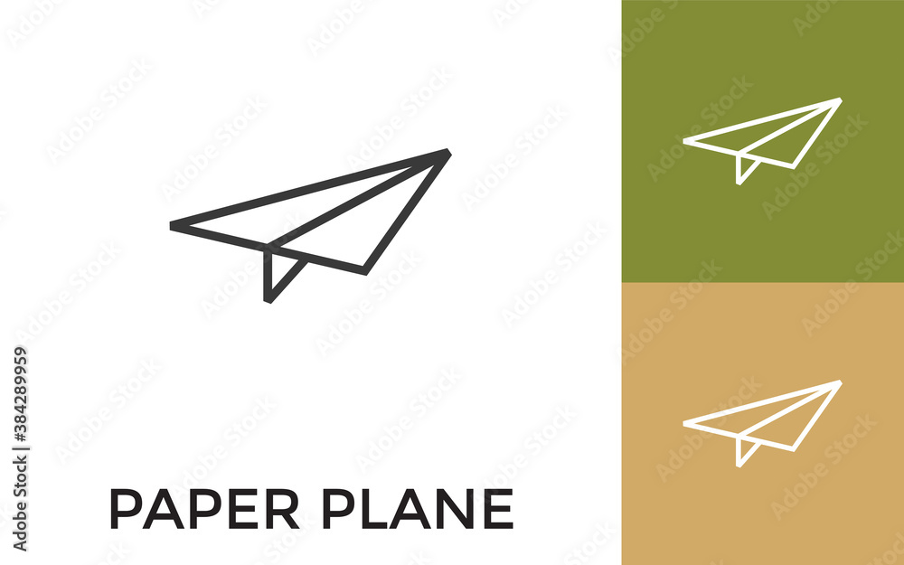 Editable Paper Plane Icon with Title. Useful For Mobile Application, Website, Software and Print Media.