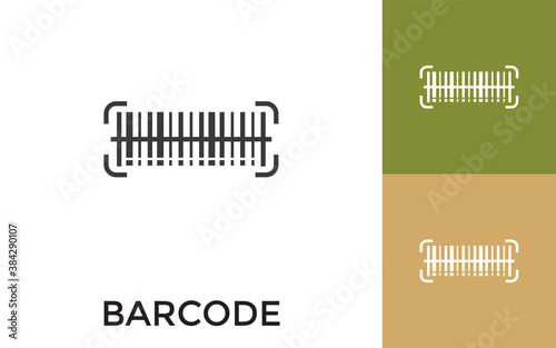 Editable Bar Code Icon with Title. Useful For Mobile Application, Website, Software and Print Media.
