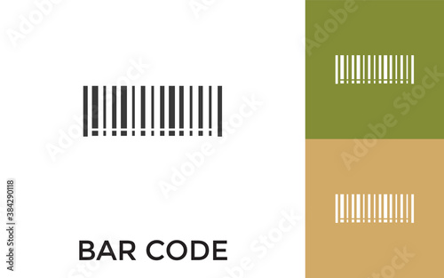 Editable Bar Code Icon with Title. Useful For Mobile Application, Website, Software and Print Media.