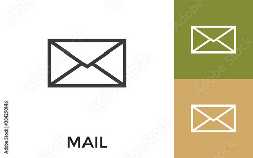 Editable Mail Icon with Title. Useful For Mobile Application, Website, Software and Print Media.