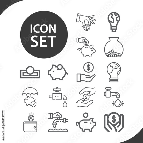 Simple set of bring through related lineal icons.