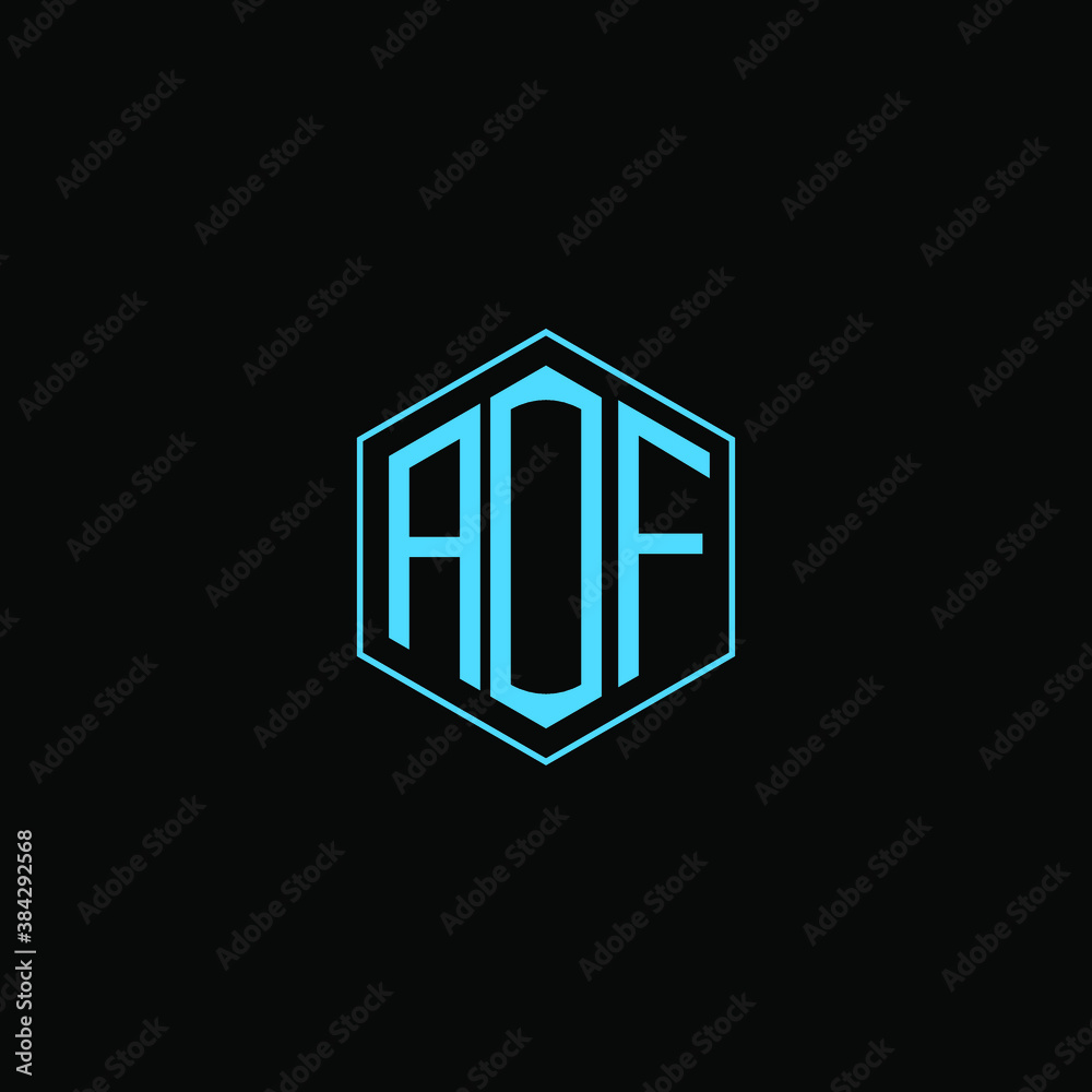 AOF letter icon design on black background. Creative letter AOF/A O F logo design. AOF initials Logo design AOF letter icon design on black background. Creative letter AOF/A O F logo design. AOF initials Logo design