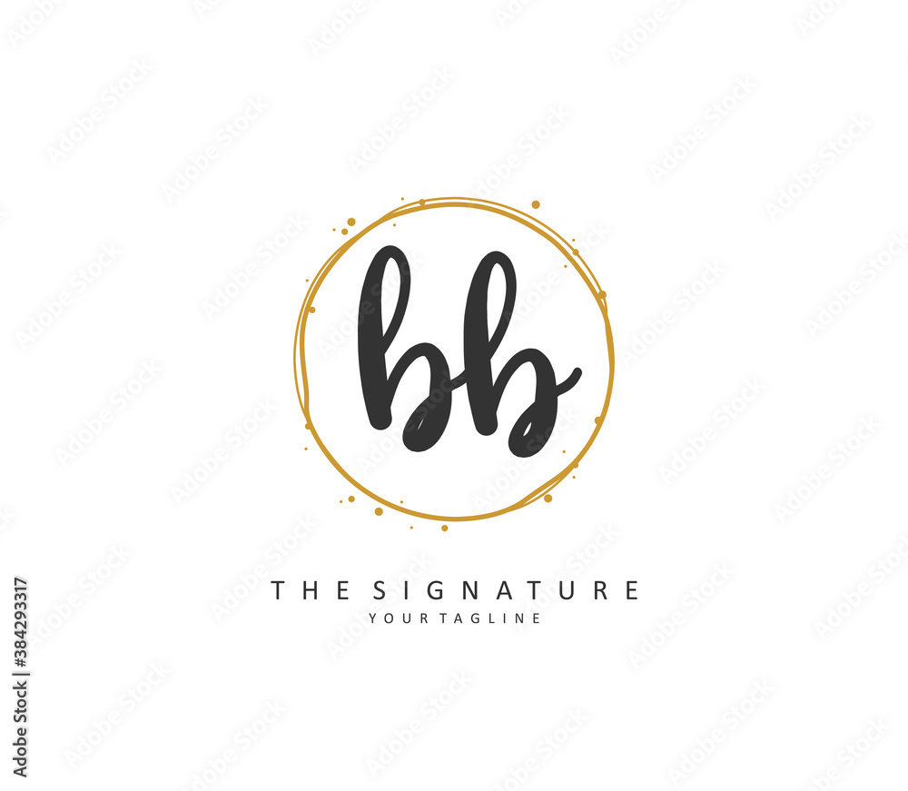 BB Initial letter handwriting and signature logo. A concept handwriting initial logo with template element. BB Initial letter handwriting and signature logo. A concept handwriting initial logo with template element.