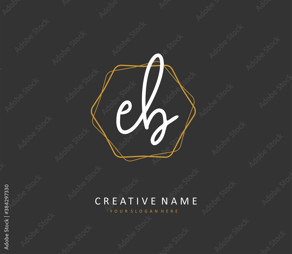 EB Initial letter handwriting and signature logo. A concept handwriting initial logo with template element. EB Initial letter handwriting and signature logo. A concept handwriting initial logo with template element.
