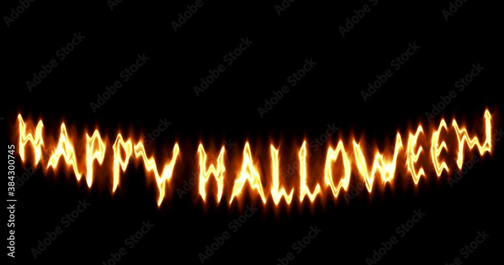 Spooky happy halloween text on black Spooky happy halloween text on black