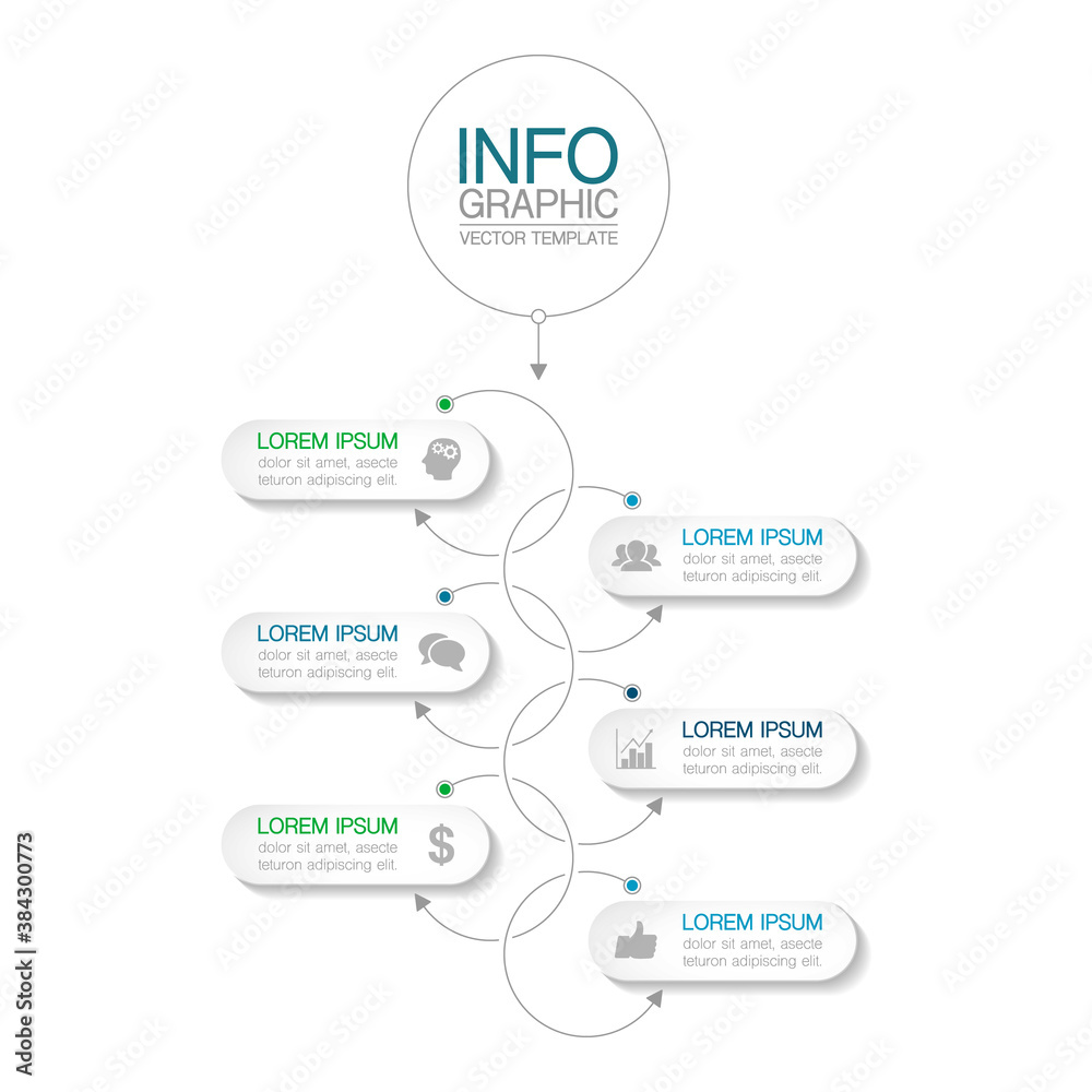 Vertical vector infographic template, 6 steps or options. Data presentation, business concept design for web, brochure, diagram. Vertical vector infographic template, 6 steps or options. Data presentation, business concept design for web, brochure, diagram.