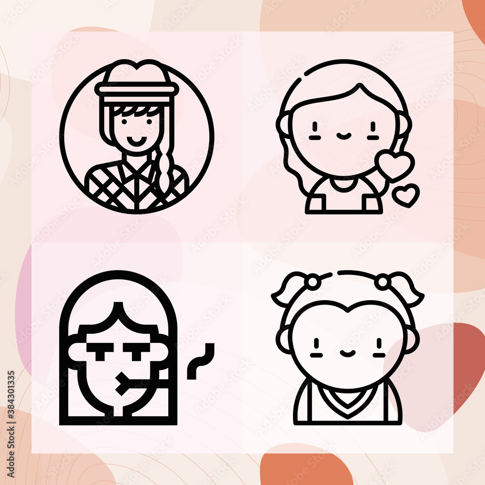 Fototapeta premium Simple set of wants related lineal icons