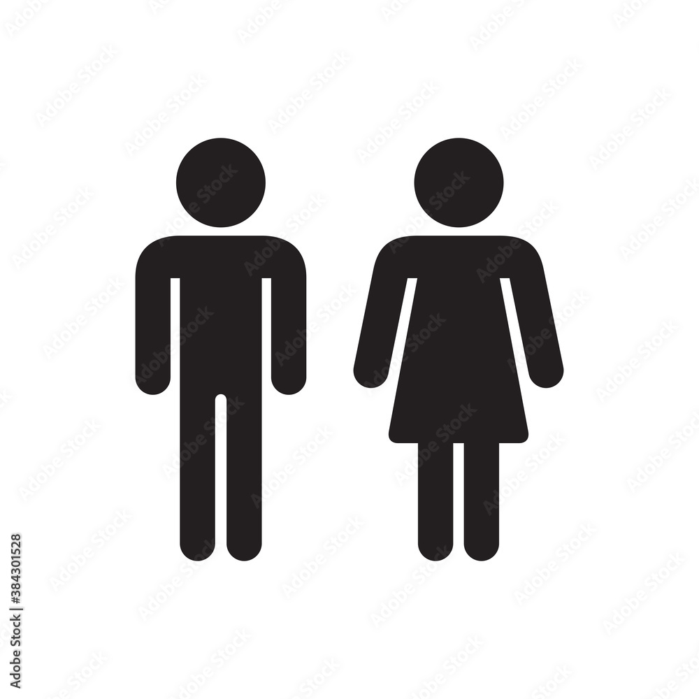 Man and woman flat icon design vector Man and woman flat icon design vector