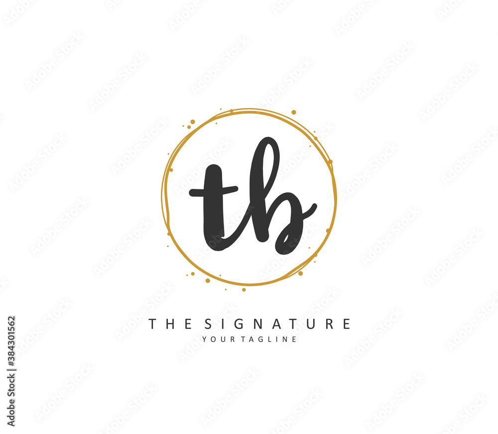T B TB Initial letter handwriting and signature logo. A concept handwriting initial logo with template element. T B TB Initial letter handwriting and signature logo. A concept handwriting initial logo with template element.