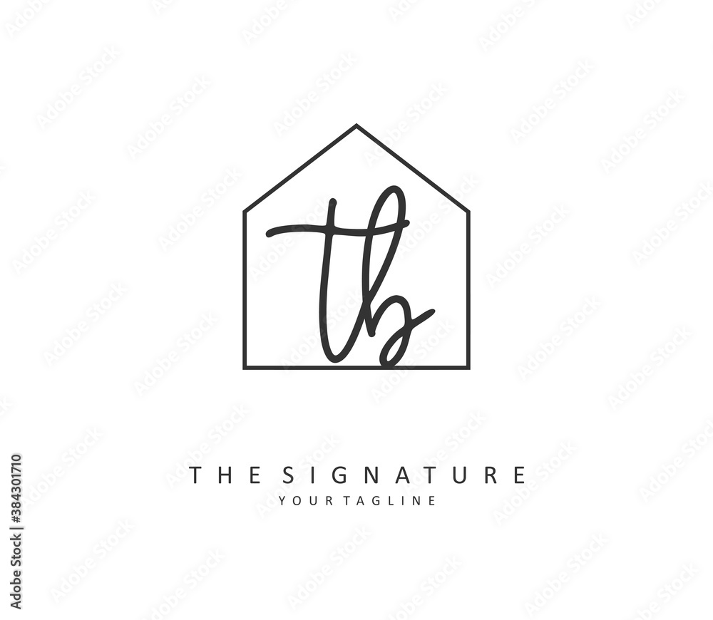 T B TB Initial letter handwriting and signature logo. A concept handwriting initial logo with template element. T B TB Initial letter handwriting and signature logo. A concept handwriting initial logo with template element.