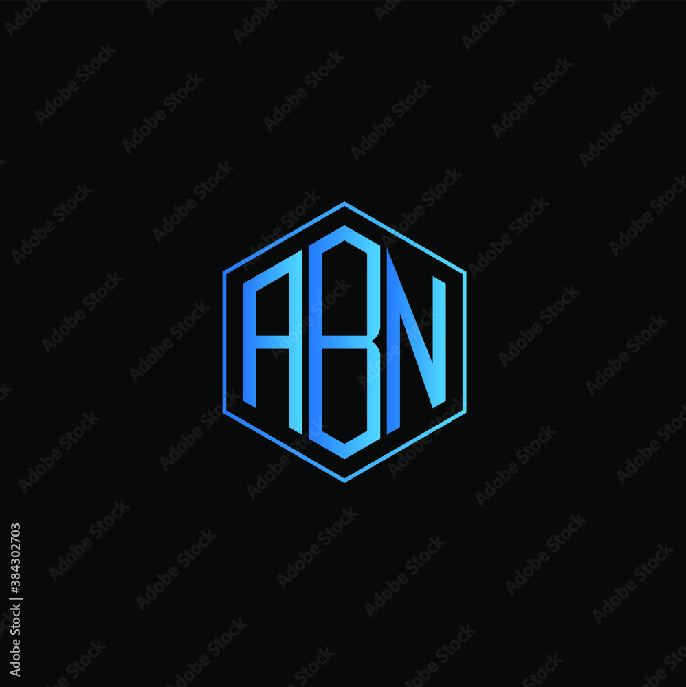 polygon ABN letter icon design on black background. Creative letter ABN/A B N logo design. ABN initials Logo design polygon ABN letter icon design on black background. Creative letter ABN/A B N logo design. ABN initials Logo design