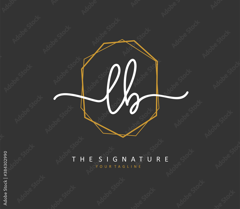 L B LB Initial letter handwriting and signature logo. A concept handwriting initial logo with template element. L B LB Initial letter handwriting and signature logo. A concept handwriting initial logo with template element.