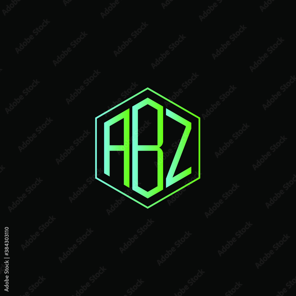 polygon ABZ letter icon design on black background. Creative letter ABZ/A B Z logo design. ABZ initials Logo design polygon ABZ letter icon design on black background. Creative letter ABZ/A B Z logo design. ABZ initials Logo design