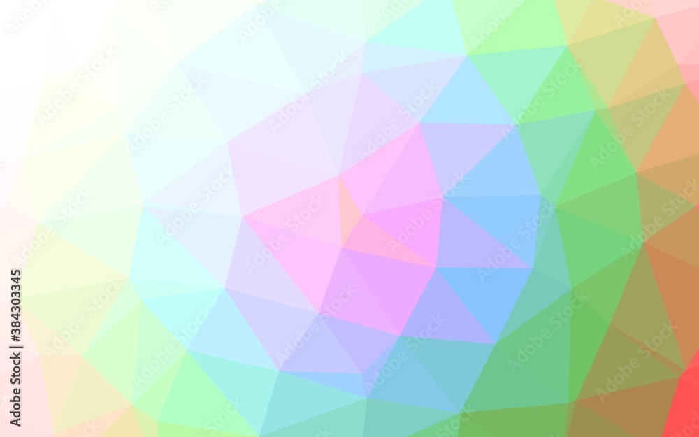 Fototapeta premium Light Multicolor, Rainbow vector low poly texture.