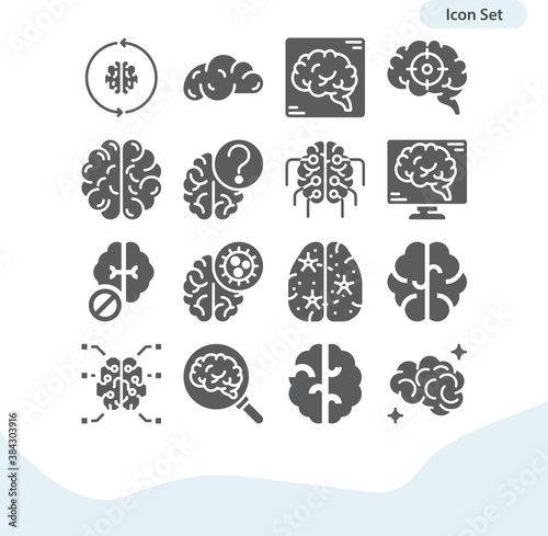 Simple set of front tooth related filled icons.