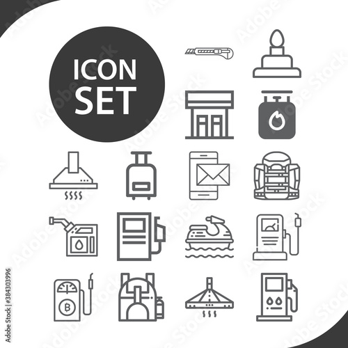 Simple set of plane related lineal icons.