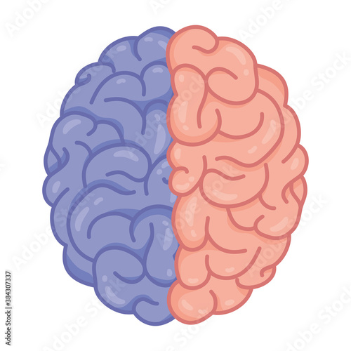 brain human with lateral mental health care icon